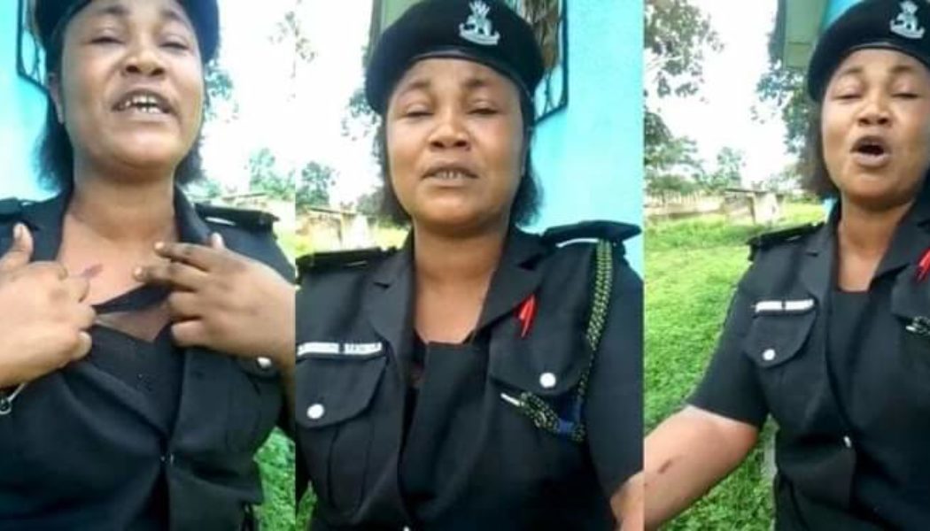 Policewoman cries out after she was allegedly assaulted for rejecting advances from senior officer