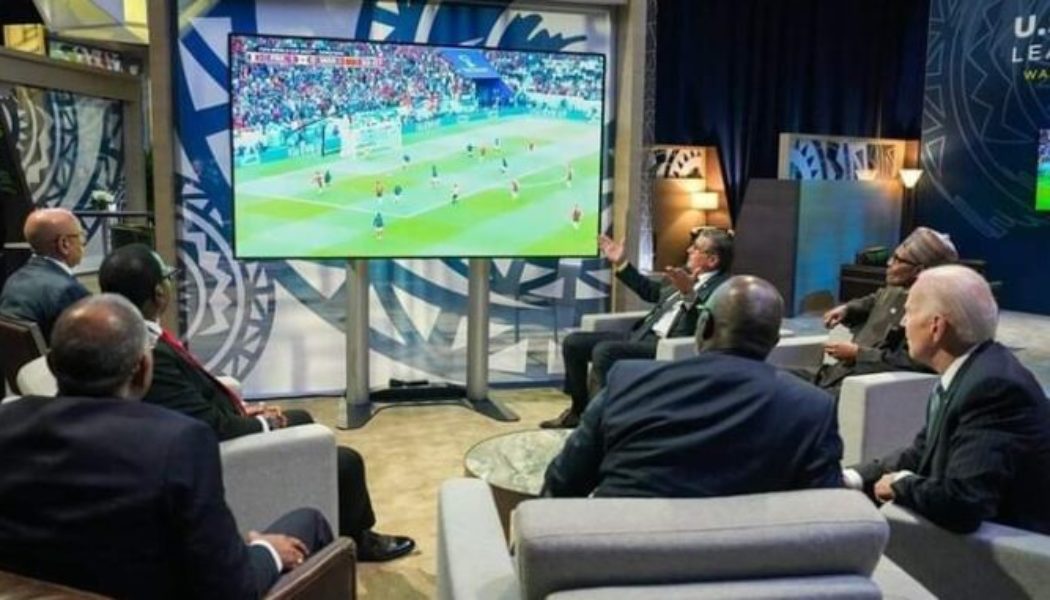 Buhari, Biden Watch France vs Morocco Match With Moroccan PM
