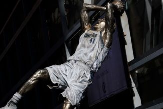 Dallas Mavericks Reveal Dirk Nowitzki Fadeaway Statue