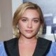 Florence Pugh Brings the Drama in a Silk Slip Dress with Thigh-High Slit and Ruffled Cape