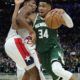 Giannis Antetokounmpo Scores Career-High of 55 Points in a Win Over the Washington Wizards