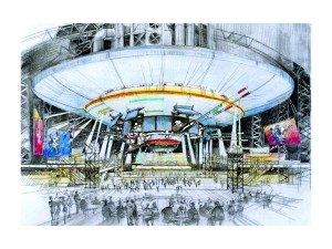 A rendering of the projected nightclub at the Moon World Resort.