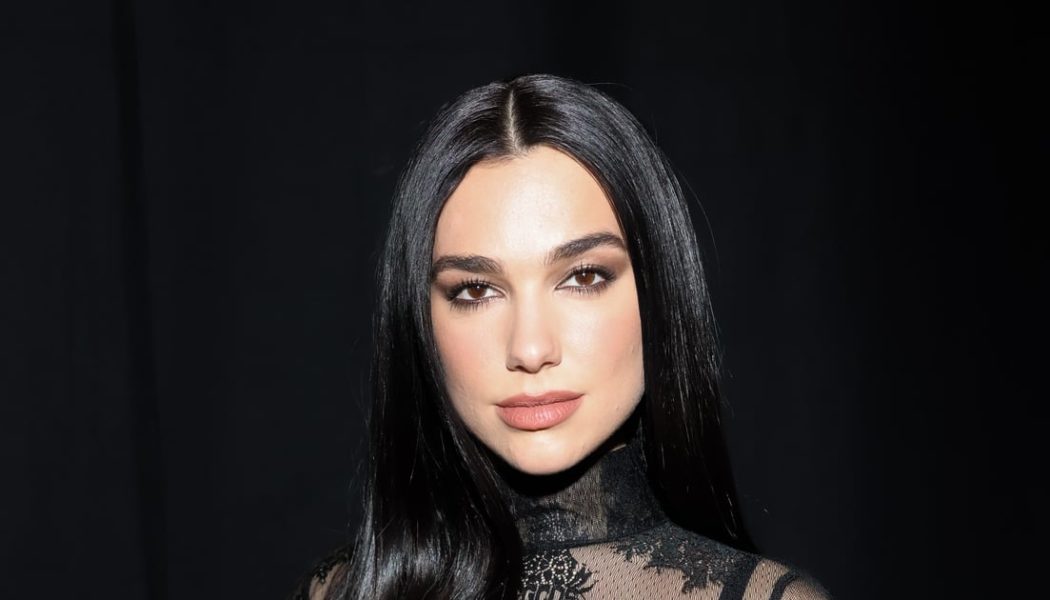 Dua Lipa’s Fashion Week Look Consists of Lingerie, Sheer Lace, and Not Much Else