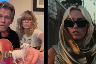 Kevin Bacon, Kyra Sedgwick, and a Toy Goat Cover Miley Cyrus’ “Flowers”: Watch