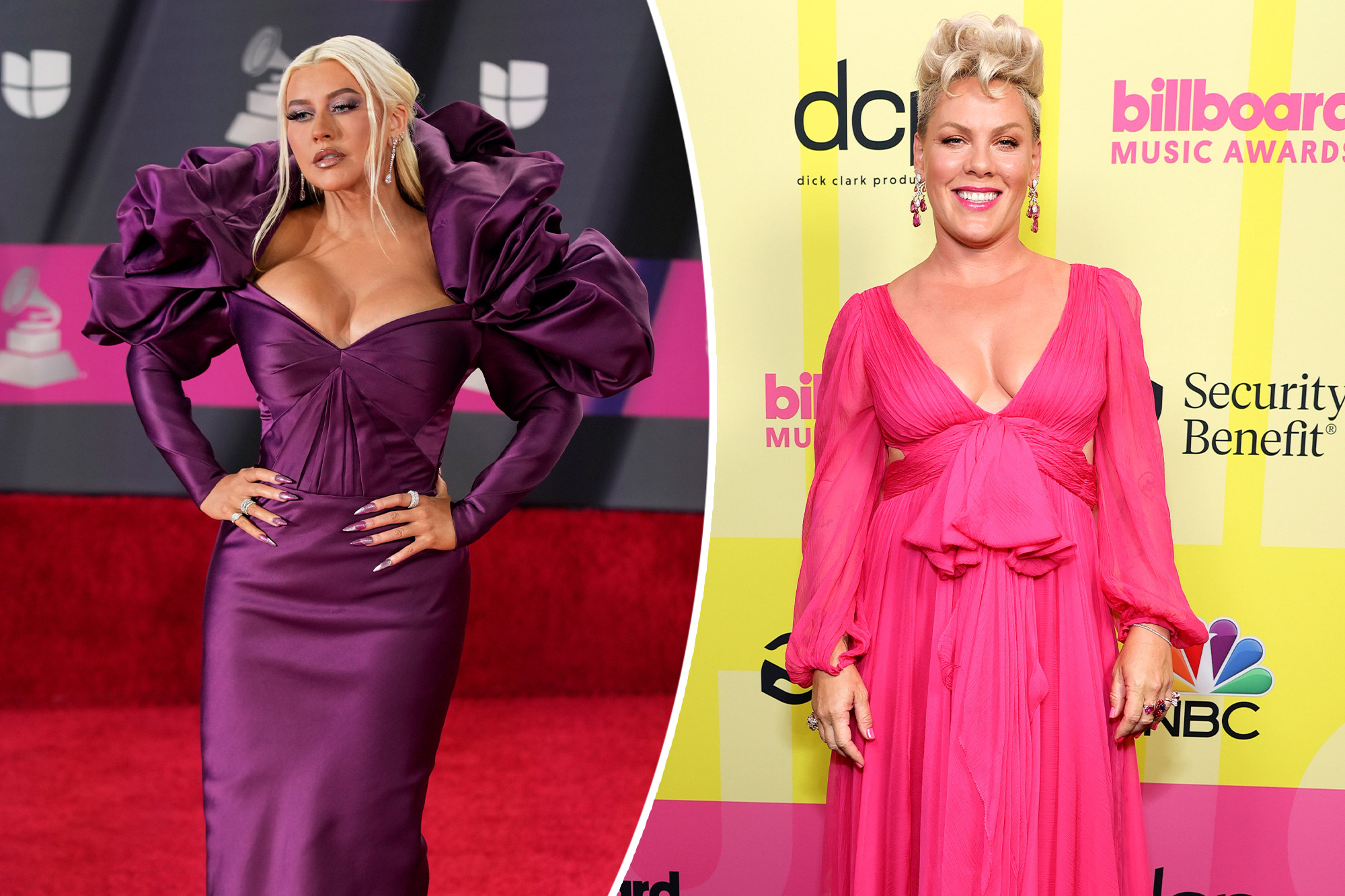 A photo of Christina Aguilera and Pink