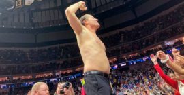 Arkansas’ Eric Musselman goes shirtless to celebrate upset win over Kansas – Fox News