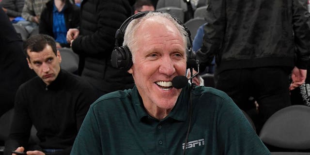 Sportscaster and former NBA player Bill Walton before a game between the Kentucky Wildcats and the Utah Utes Dec. 18, 2019, in Las Vegas.