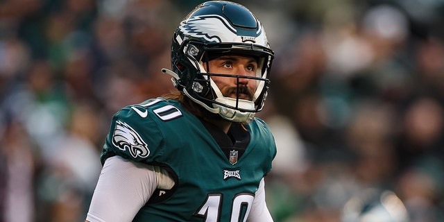 Gardner Minshew, #10 of the Philadelphia Eagles, looks on against the Tennessee Titans during the second half at Lincoln Financial Field on December 4, 2022, in Philadelphia, Pennsylvania.