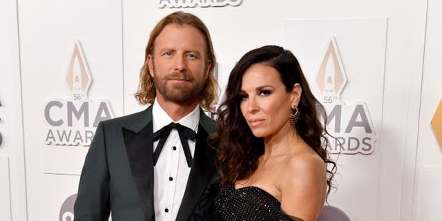 Dierks Bentley and wife Cassidy Black Bentley at the 56th Annual CMA Awards.