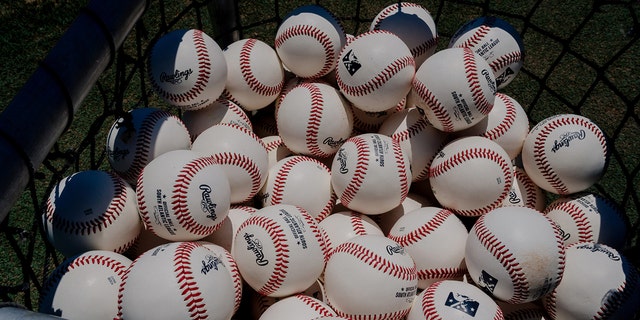 Baseballs of the Brooklyn Cyclones during a Father's Day special on Today on Wednesday, June 15, 2022.