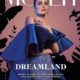 Taylor Hill models royal blue off-shoulder top and tight-fitting patterned skirt on cover of Mojeh - Daily Mail