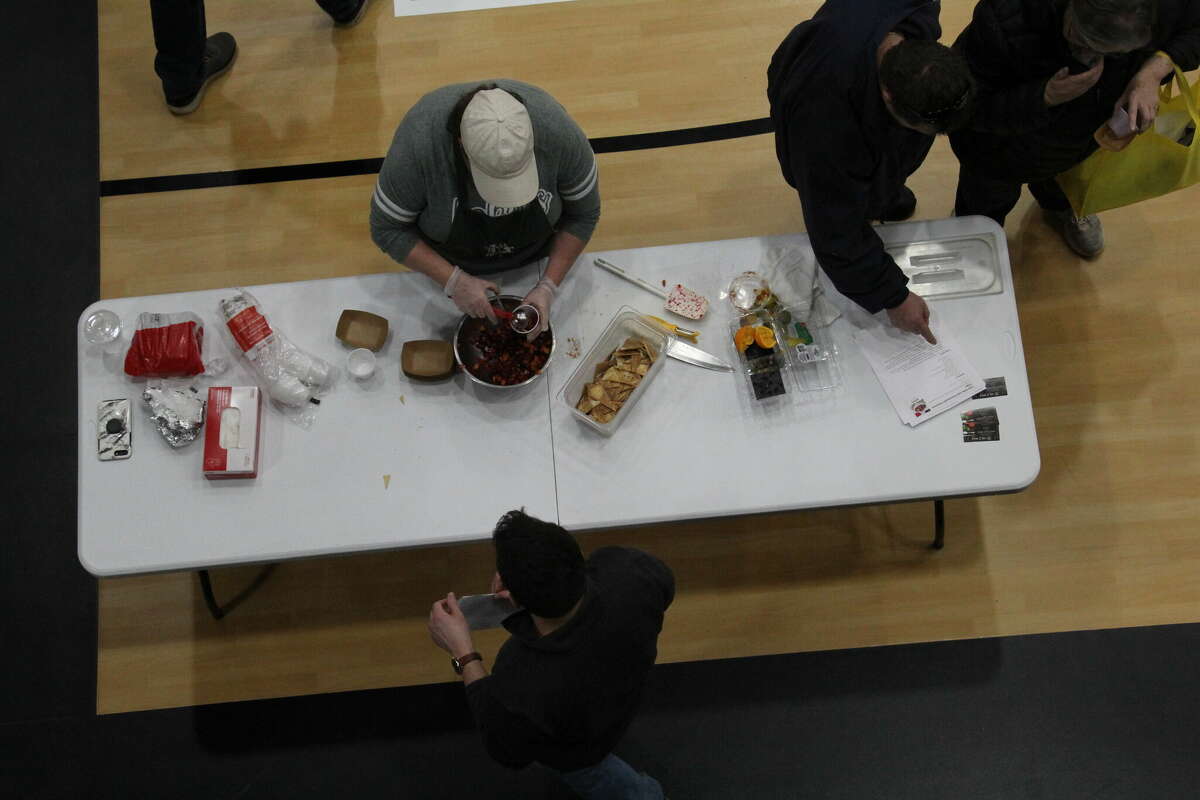 Cinamon Marker demonstrated how to make Fruit Salsa at the Tribune's Healthy Living Expo Saturday, March 11.