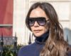 Victoria Beckham Casually Wears an Extreme Plunging Gown to Lounge Around a Pool