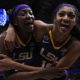 LSU cheerleaders help get stuck basketball down during Final Four matchup - Fox News