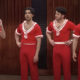 Molly Shannon Kicks and Stretches and Kicks with The Jonas Brothers as SNL’s Sally O’Malley: Watch