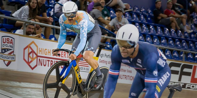UCI Masters Track Cycling World Championships - Evening Session: Men 40-44 Sprint Semi Final at the Velo Sports Center in Carson, California, USA on September 25, 2022.