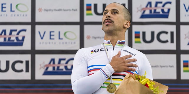 UCI Masters Track Cycling World Championships - Morning Session: Men 40-44 Time Trial Awards Ceremony at the Velo Sports Center in Carson, California, USA on September 24, 2022.