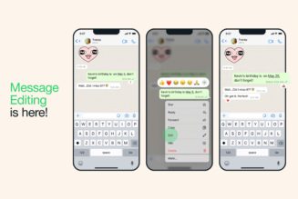Editable WhatsApp messages are coming to help you fxi silly typos