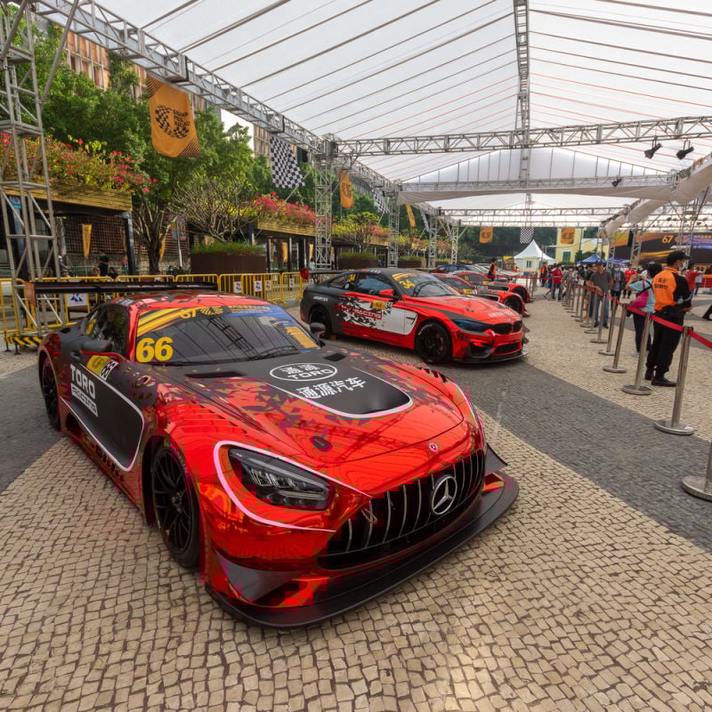 mercedes race cars at Macau Grand Prix