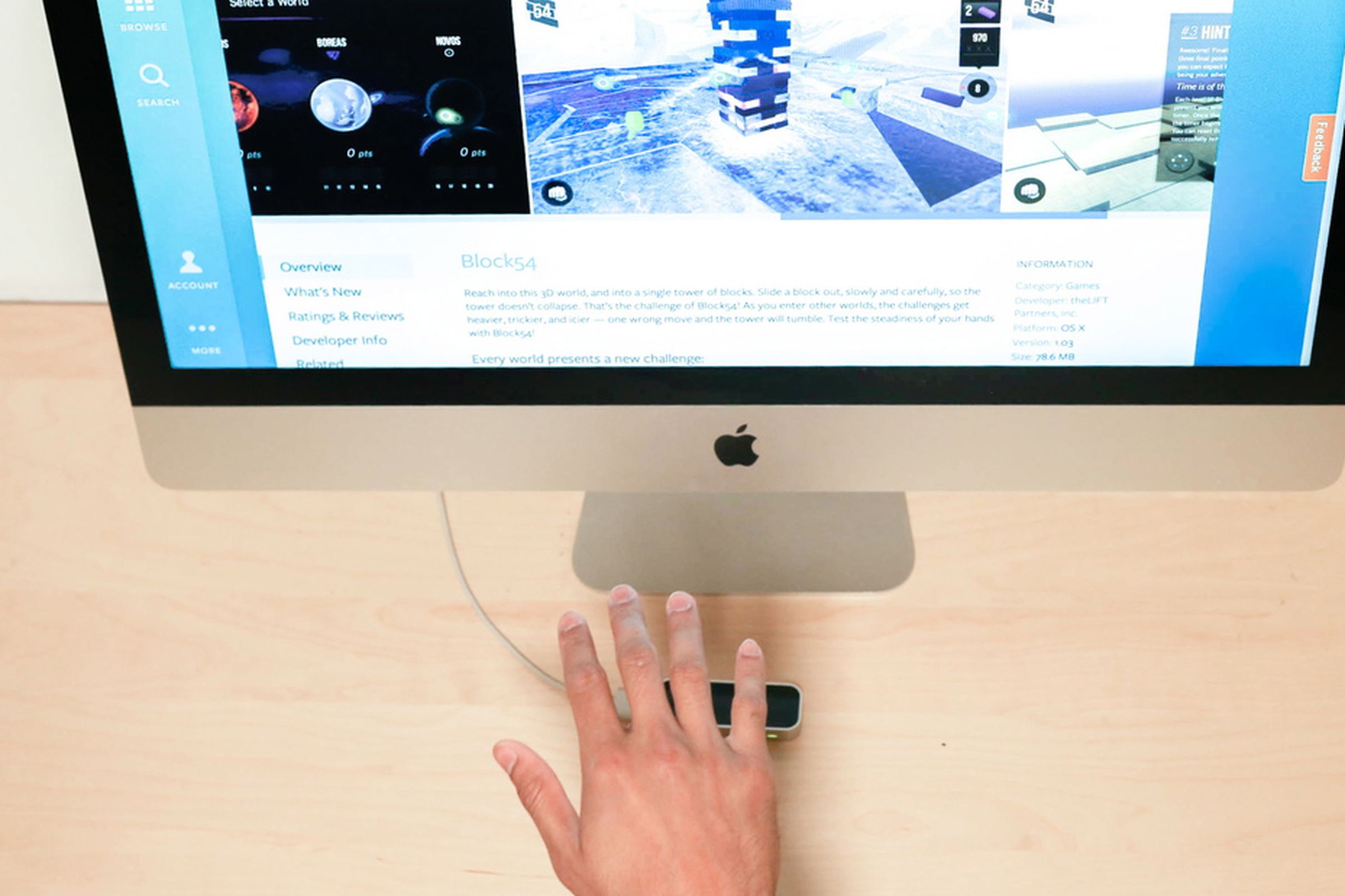 Leap Motion Airspace app store via Leap Motion