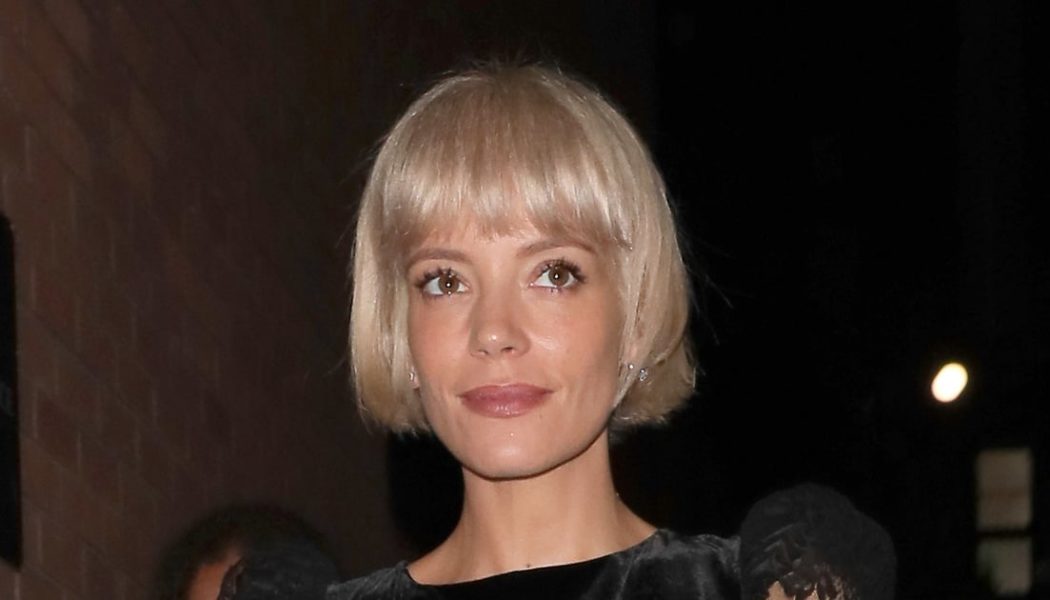 Lily Allen Leaves Underwear Behind In a Stunning Sheer-Panelled Lace Dress