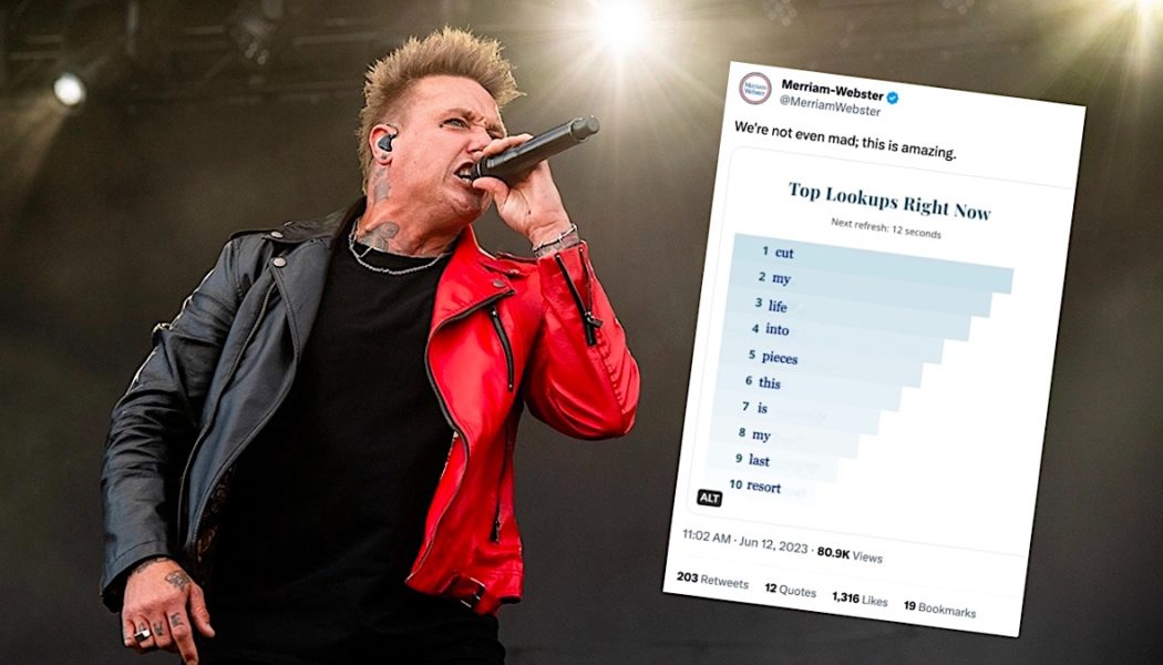 Papa Roach's "Last Resort" lyrics dominate Merriam-Webster dictionary search