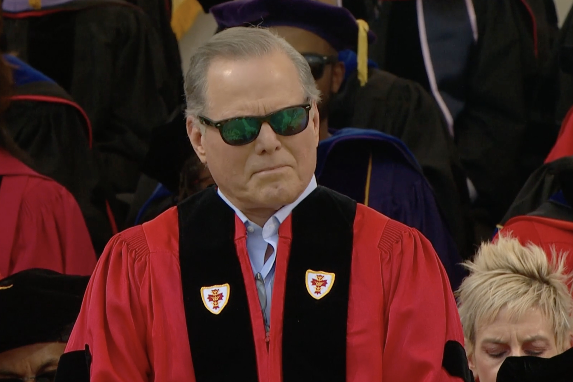 David Zaslav speaking at Boston University’s 2023 commencement