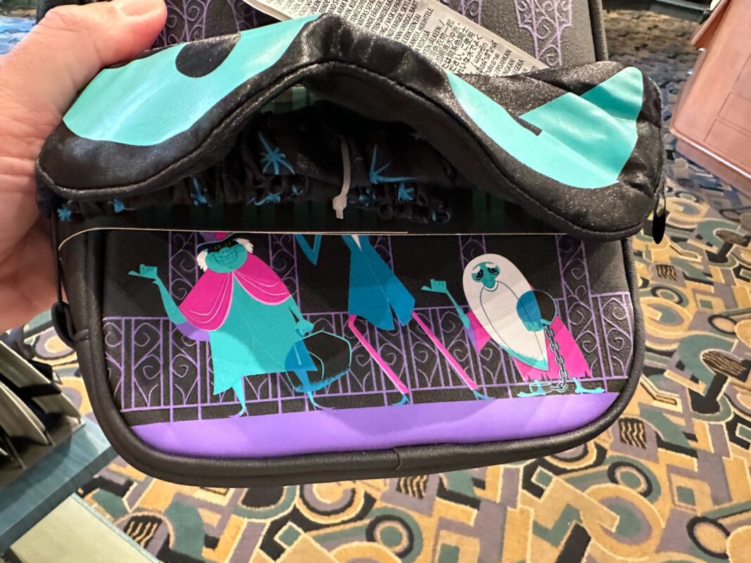 New Haunted Mansion Travel Tech Pouch with Eye Mask, iPhone Cases Now Available at Disneyland Resort 5 Haunted Mansion Travel Tech Accessory with Eye Mask at Disney California Adventure
