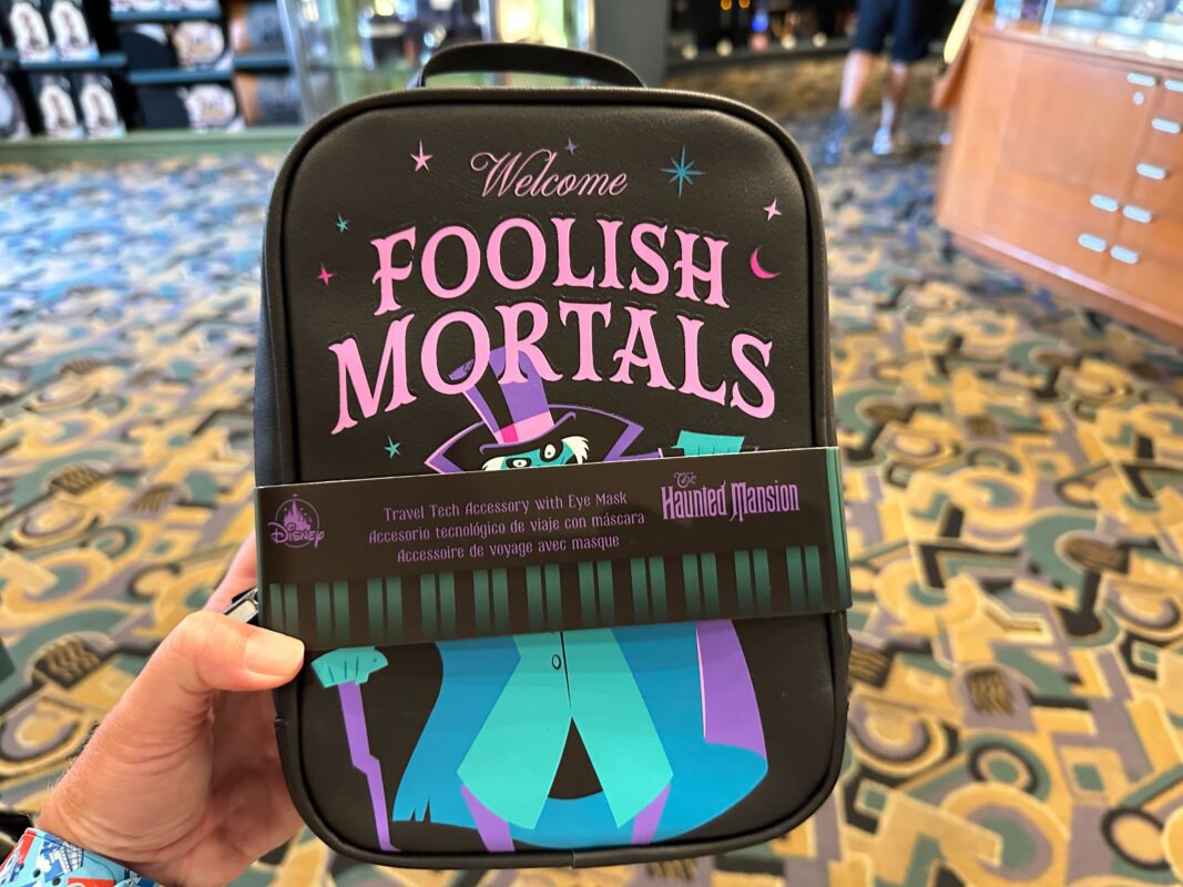 New Haunted Mansion Travel Tech Pouch with Eye Mask, iPhone Cases Now Available at Disneyland Resort 2 Haunted Mansion Travel Tech Accessory with Eye Mask at Disney California Adventure