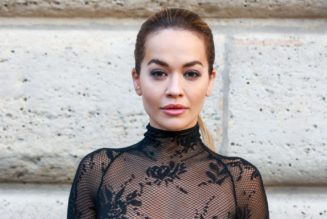 Rita Ora Goes Braless In a Totally See-Through Lace Dress