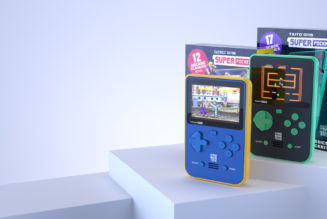 This cute retro handheld comes in Capcom and Taito flavors