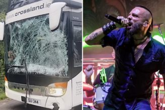 Killswitch Engage's tour bus collides with an elk