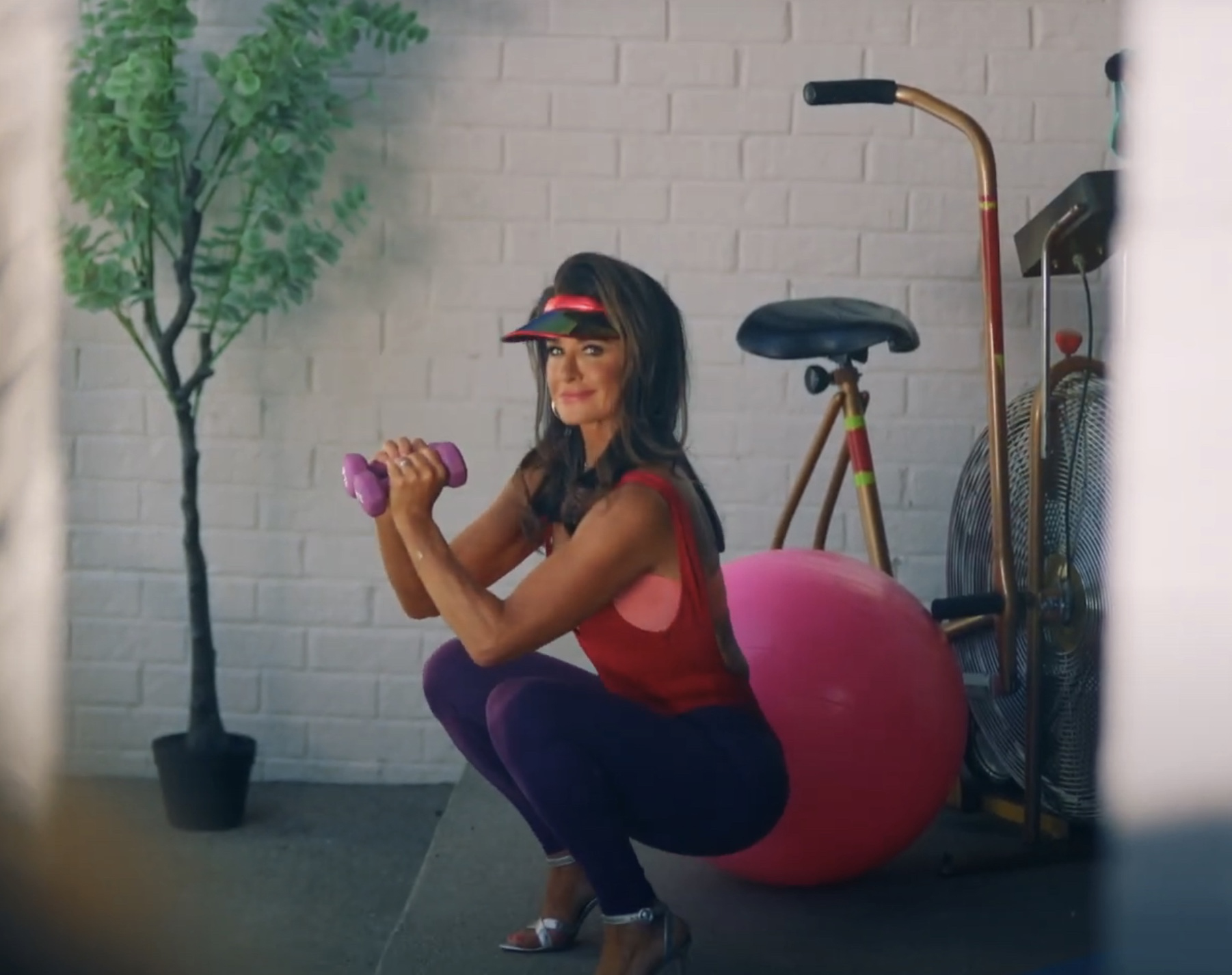 Kyle Richards working out