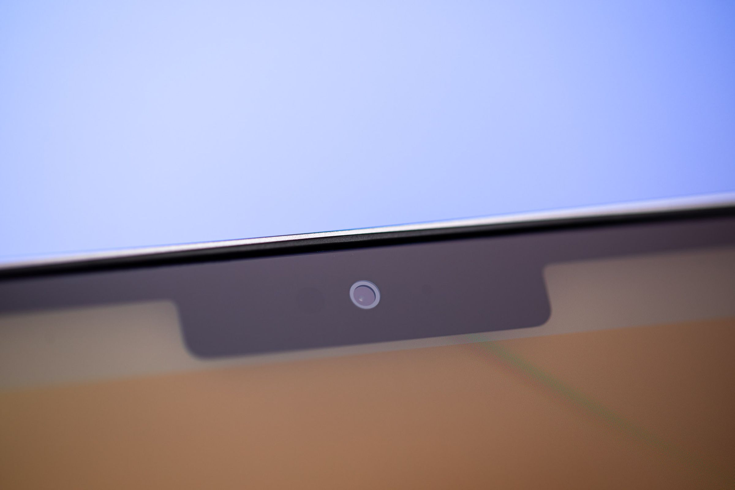 The webcam on the MacBook Pro 16.