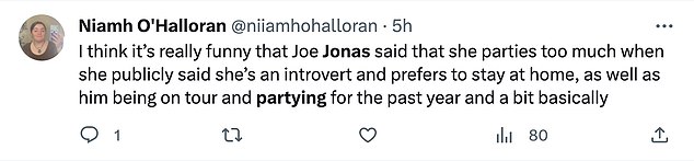 Jonas has faced backlash, with many accusing the pop singer, 34, of trying to paint Sophie in a bad light