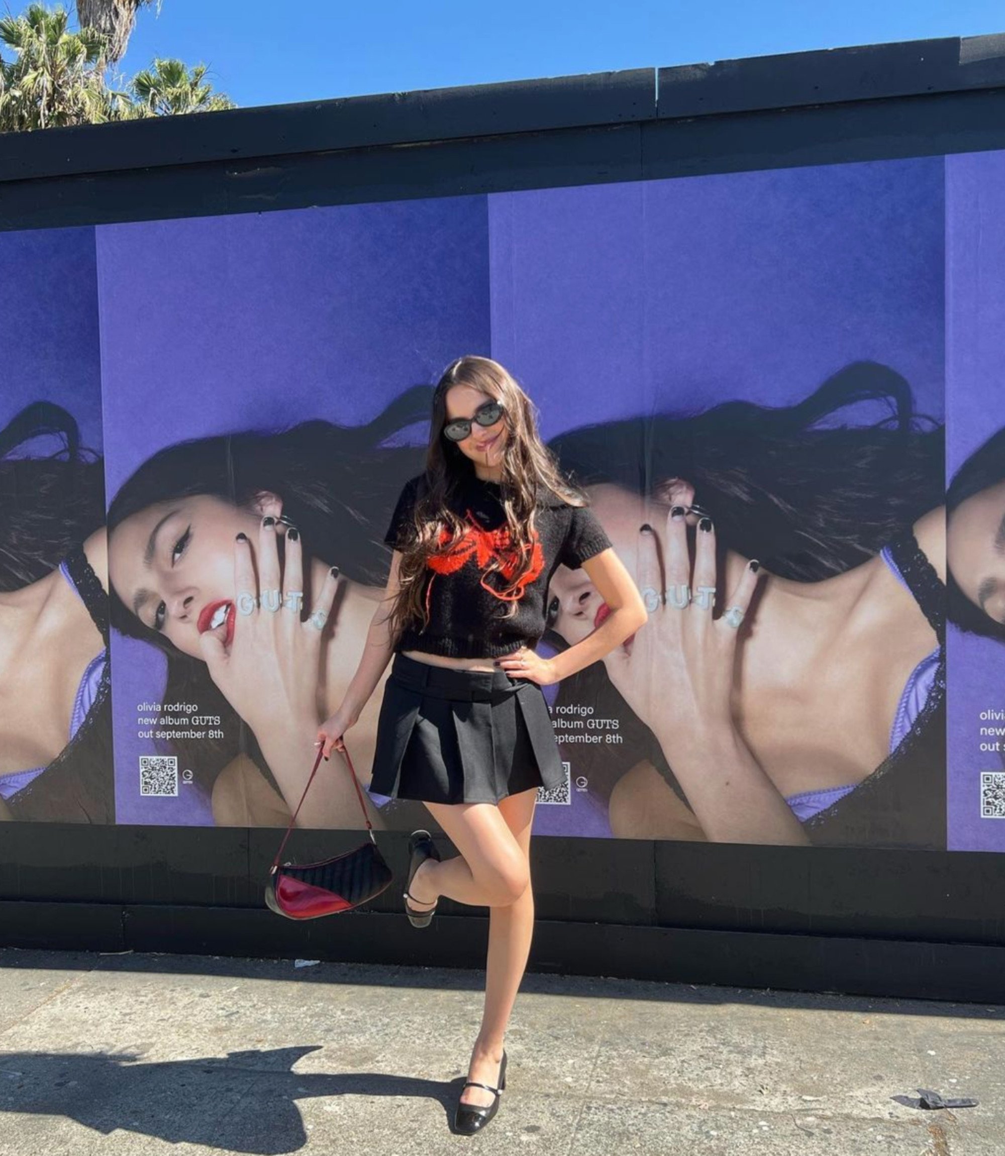 Olivia Rodrigo promoting her album Guts at SiriusXM Studios, on July 10. Photo: @oliviarodrigo/Instagram