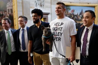 Rob Gronkowski appears to take stance after being asked 'should men be allowed to play women’s sports'