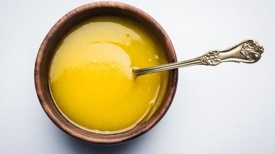 2. Add ghee to your diet: Ghee has healthy fats and can keep your skin hydrated. You can also apply it externally to prevent wrinkles. (Shutterstock)