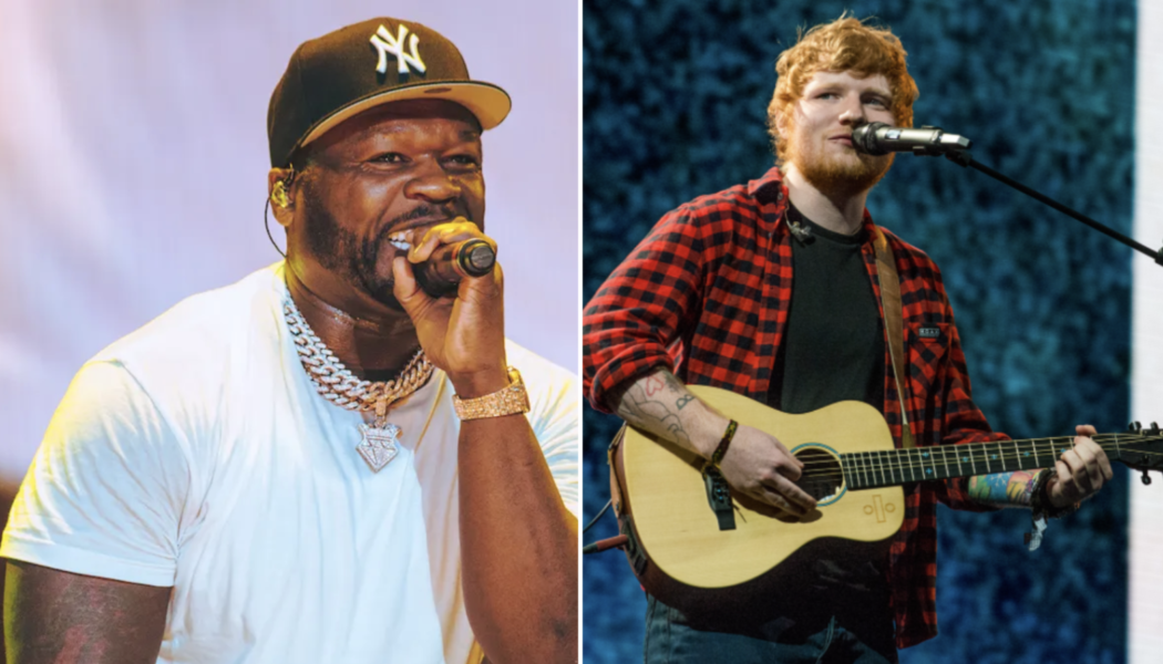 50 Cent brings Ed Sheeran onstage to perform "Shape of You" in London