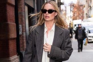 I Like Margot Robbie's Puddle Jeans, But I Love Her Pick-Up-At-Anthropologie Bag