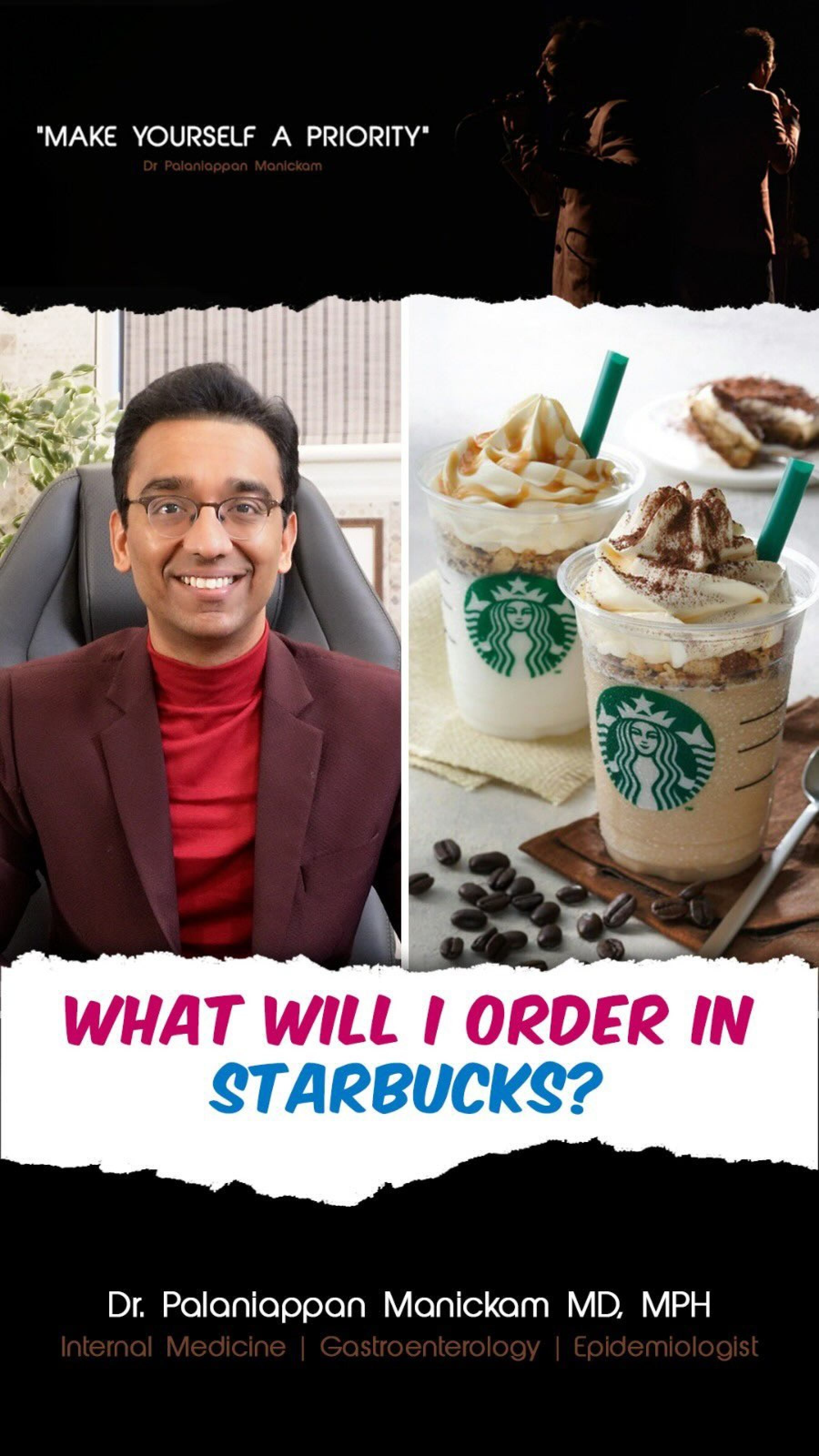 In an Instagram post, Dr Pal describes what to order in a popular coffee shop to avoid a sugar overload. Photo: instagram/dr.pal.manickam