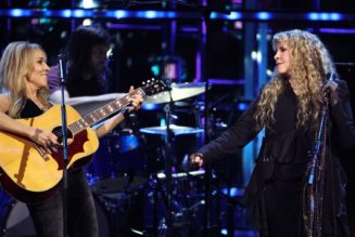 Stevie Nicks and Olivia Rodrigo perform with Sheryl Crow at Rock and Roll Hall of Fame