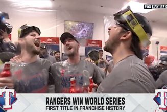 Texas Rangers celebrate World Series win by singing Creed's "Higher": Watch