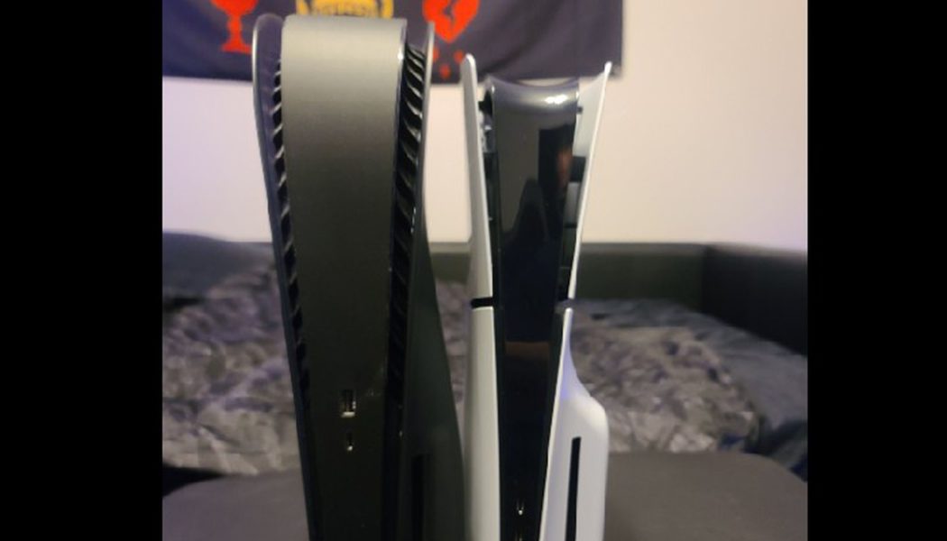 These might be the first photos of the slimmer new PS5 and original side-by-side
