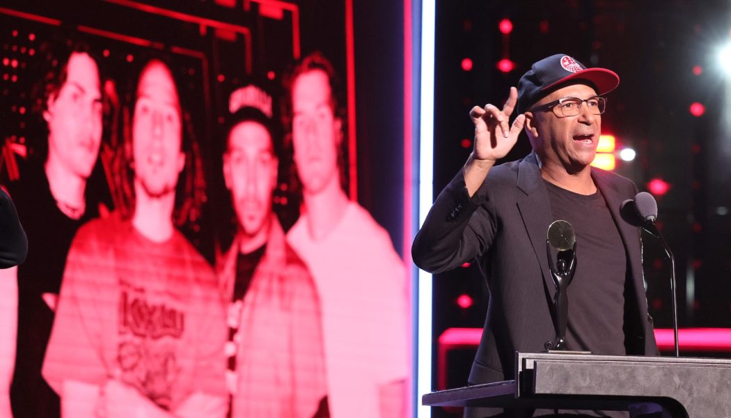 Tom Morello accepts Rage Against the Machine's induction into the Rock and Roll Hall of Fame