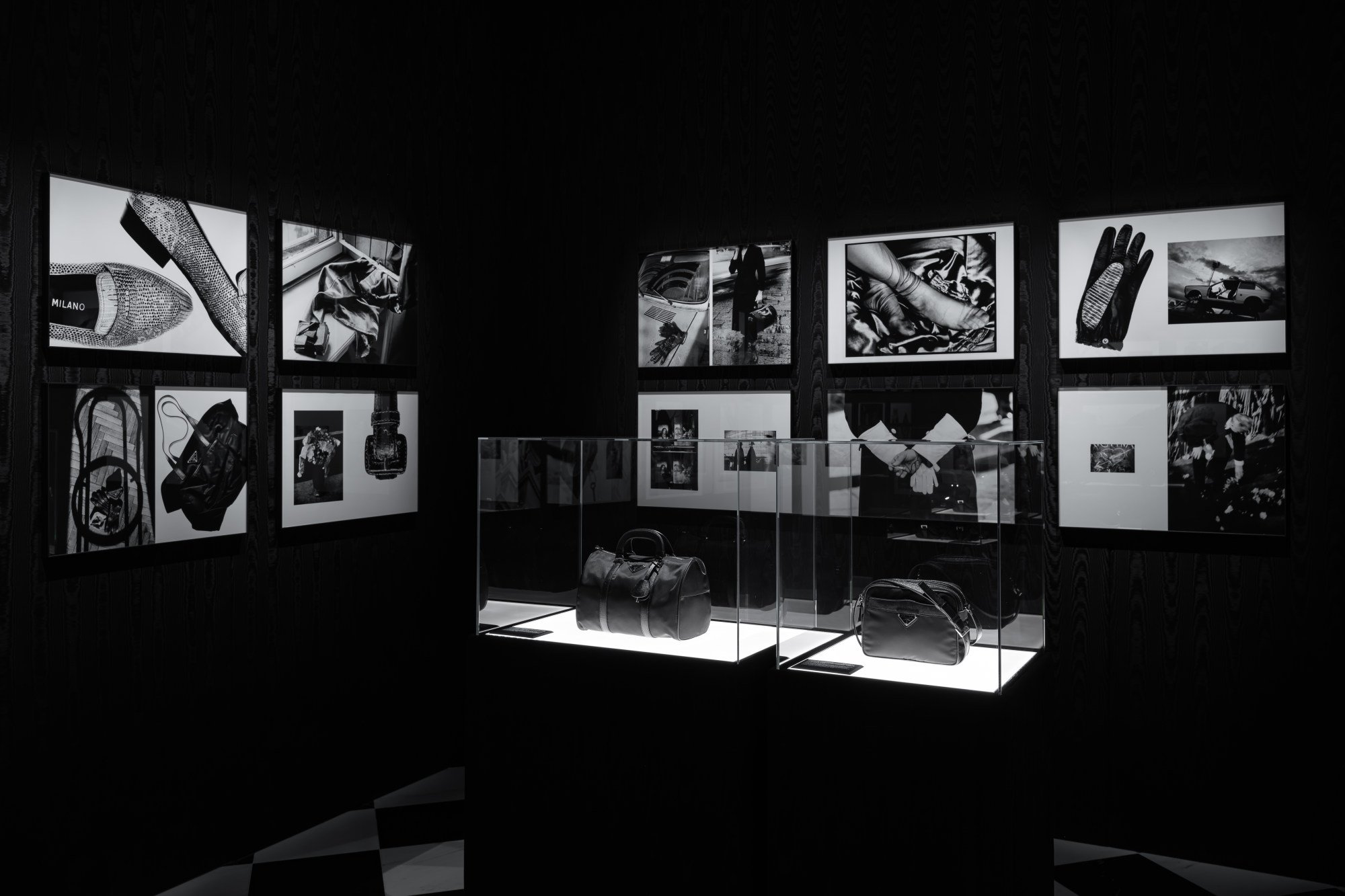 The “Prada a Milano” section represents the brand’s story under Miuccia Prada’s leadership