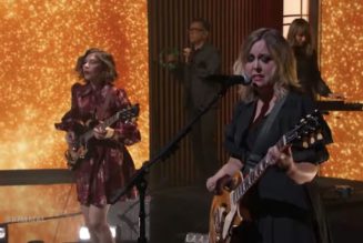 Sleater-Kinney perform "Say It Like You Mean It" with Fred Armisen on Kimmel