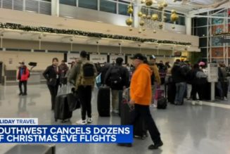Southwest Airlines cancels dozens of flights amid Christmas Eve travel rush
