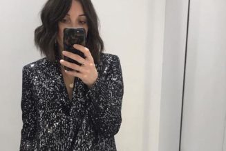 Suddenly, Fashion People Are Wearing This Fun Trouser Trend Over Party Dresses