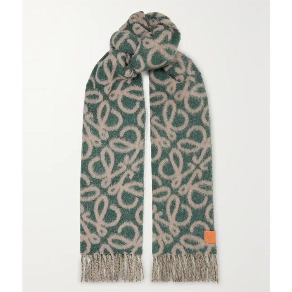 Fringed Jacquard Scarf Fringed Jacquard Scarf
